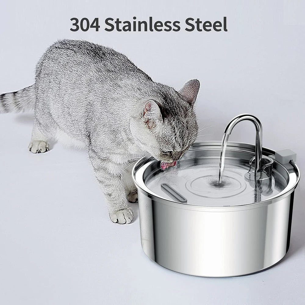 MaisonPaw™ FlowPure Stainless Fountain (3.2L)