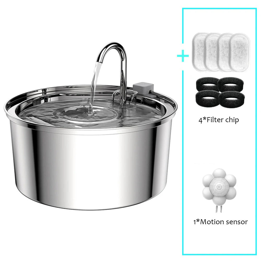 MaisonPaw™ FlowPure Stainless Fountain (3.2L)